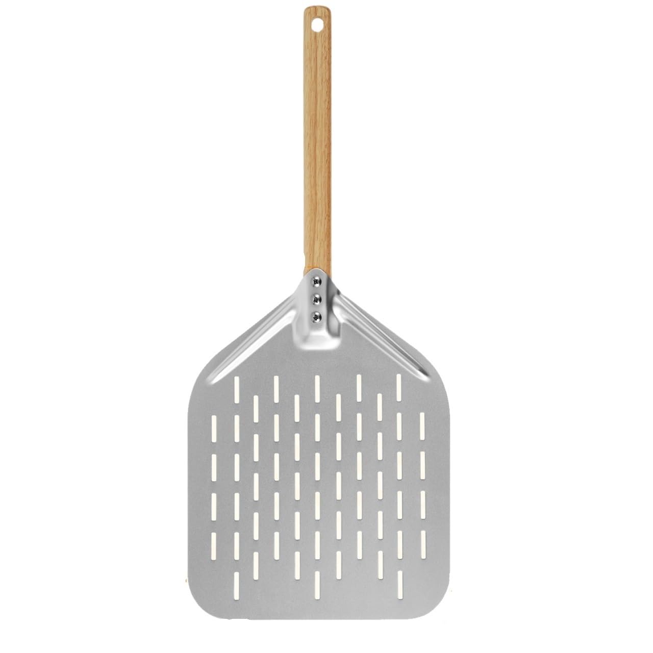 MRKU Pizzaschaufel, 30 cm, Edelstahl, mit Klappgriff, Antihaftbeschichtung, Tortenheber, Transferblech, Backwerkzeug