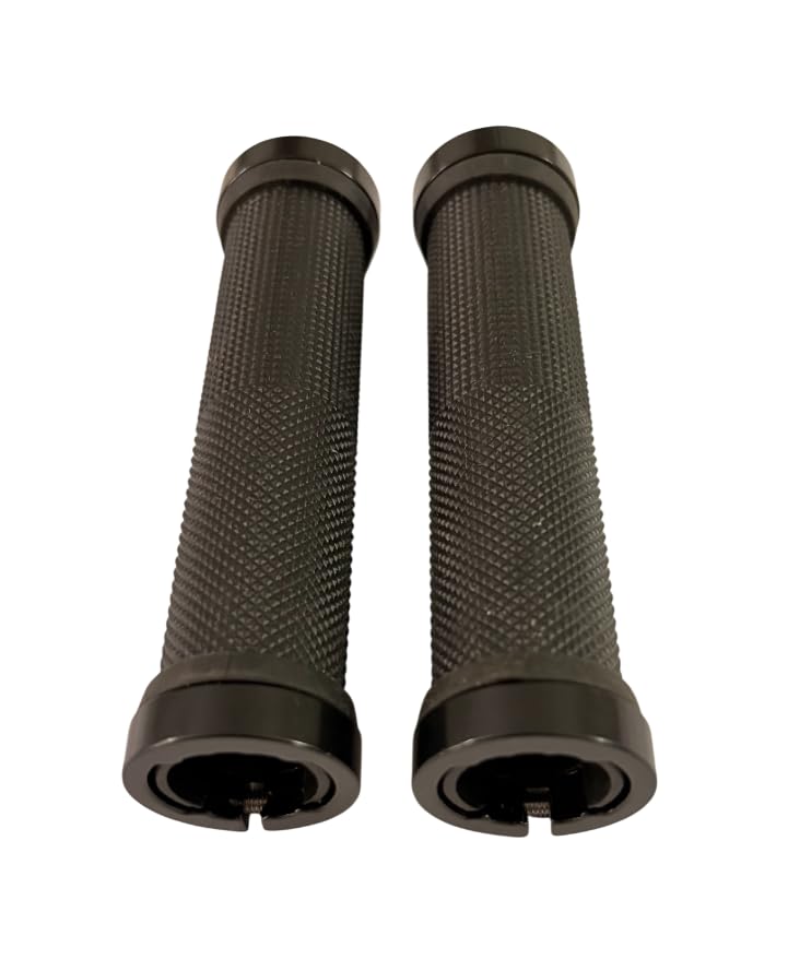 Image of Shrenik Cycle Hand Grip 13cms Length Non Toxic Anti-Slip with Colored Ring for MTB /City Bicycle Handlebar Grips (Black)