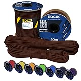 EdcX 3 mm Nylon Paracord 425 (15, 30, 50 and 100m) – 3 mm Type II, 100% Nylon Rope, 3 Strand Rope, 3 mm Nylon Rope in Many Colors (Chocolate, 30 m)