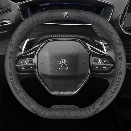 NETHIX Coprivolante Auto, per Peugeot 2008 2020-2023 Antiscivolo Durevole Facile da installare Volante Protezione Decorazione Accessori,B