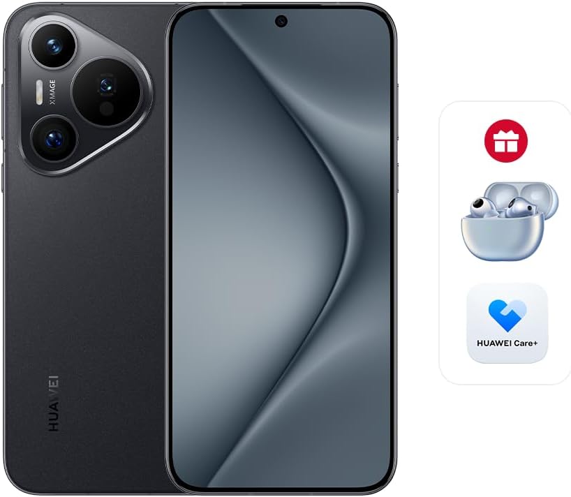 HUAWEI Pura 70 Smartphone, 6.6" Flat-edge Screen, Ultra Speed Snapshot, 66W SuperCharge, 4900mAh Battery, 12GB+256GB, Black + 'HUAWEI Freebuds PRO3' + '6 month Huawei Care+'