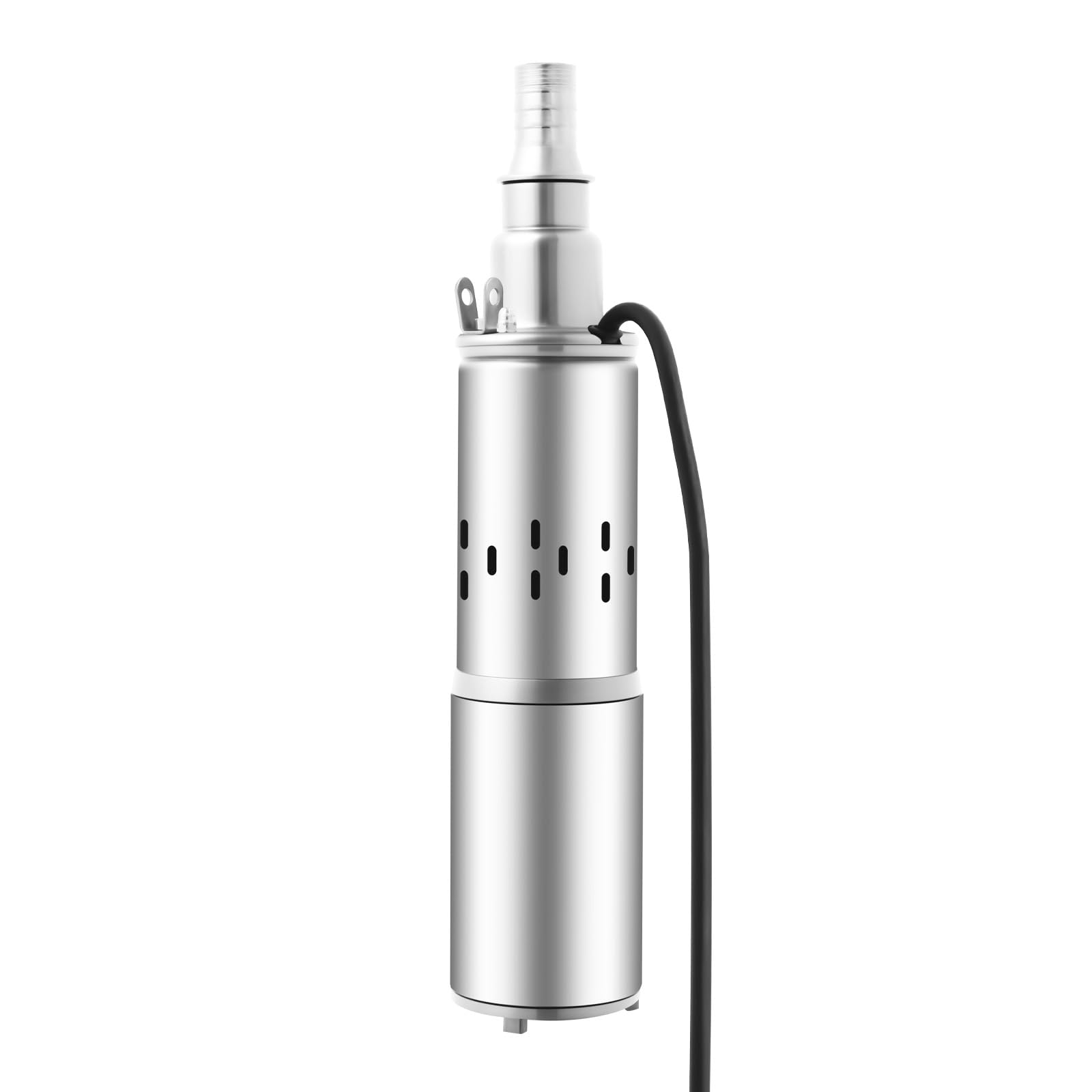 Pompe Immergée, 12V Pompe A Eau, 180W Pompe Immergée Pour Puits, Débit 1,2m³/h, Outil de Pompage pour Jardin et Irrigation (Argent)