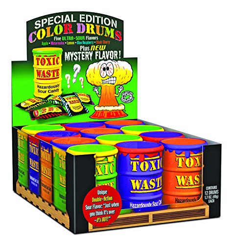 TOXIC WASTE Special Edition Color Drums, Assorted Flavors, 1.7 Ounce (Pack of 12)