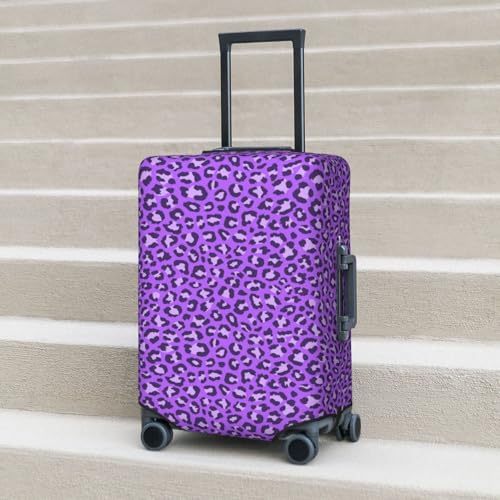 Luggage Cover Protector Suitcase Cover - violet leopard purple Soft Fashion Uitcase Cover for Luggage4