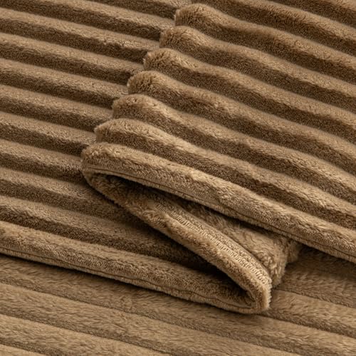 MIULEE Kuscheldecke Fleecedecke Flanell Decke Kamel 1er 125x150cm – Ansicht 6