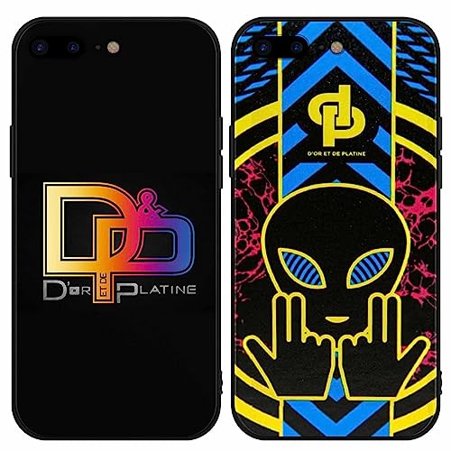 2 Confezioni JuL Cover per iPhone 7 Plus 5.5Custodia Rapper Star Cool Moda Disegni Antiurto Anti-Graffio Ultra Sottile Morbida Protezione Case con 8 Plus01 silicone tpu