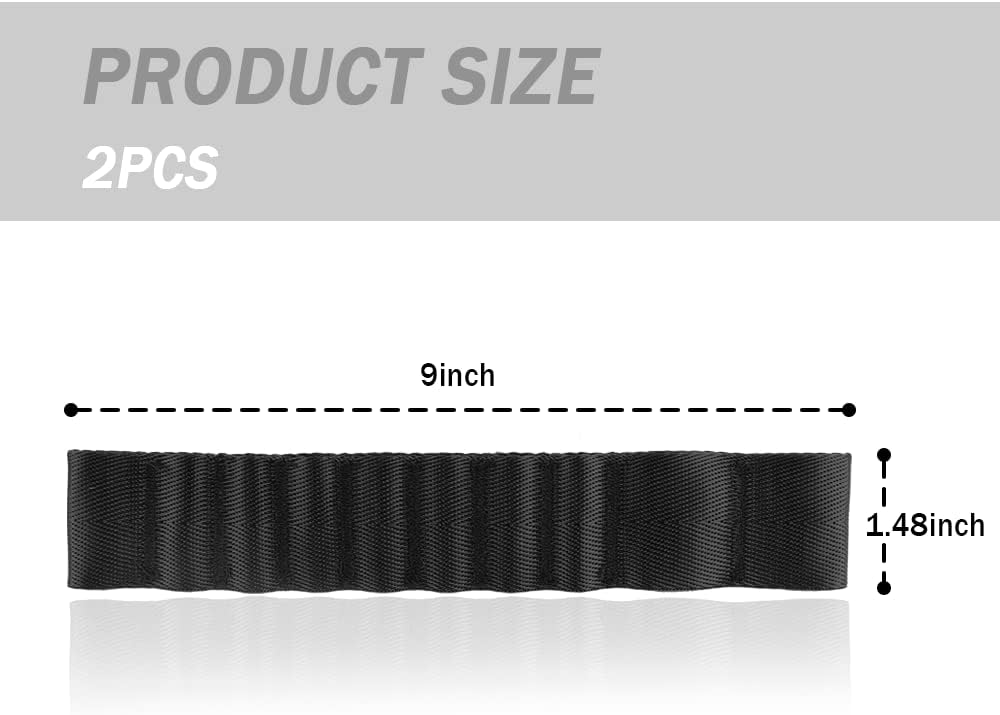 2PCS Door Limiting Straps Compatible With Wrangler CJ YJ TJ JK JKU JL JLU 1985-2023, 9Inch Adjustable Heavy Duty Check Straps With Load 1000 Lb, Unique Car Guard (Black)