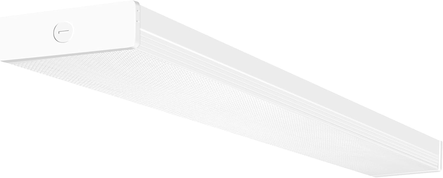 Hykolity 4FT LED Wraparound Light 40W 4400LM 4000K Neutral White, ETL Flush Mount Ceiling Fixture for Garage Office Kitchen - Replaces 2-Lamp 32W Fluorescent