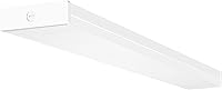 Hykolity 4FT LED Wraparound Light 40W 4400LM 4000K Neutral White, ETL Flush Mount Ceiling Fixture for Garage Office Kitchen - Replaces 2-Lamp 32W Fluorescent
