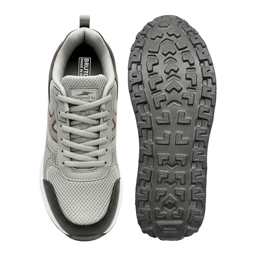 Image of BRUTON Men's Sneakers | Stylish Casual Lace-Up Shoes | Lightweight Cushioned Fashion Sneakers for Walking, Travel & Everyday Wear