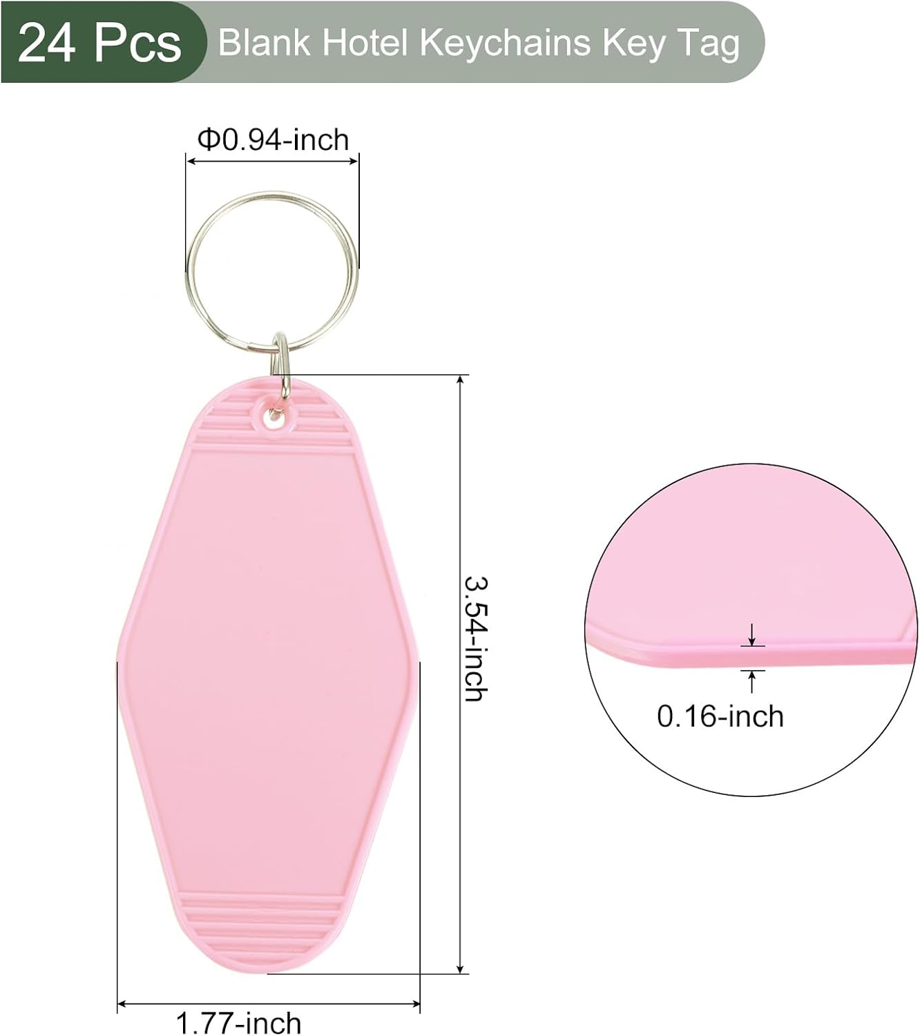 YOKIVE Hotel Keychains Key Tag, Plastic Sublimation Vintage Motel Keychain