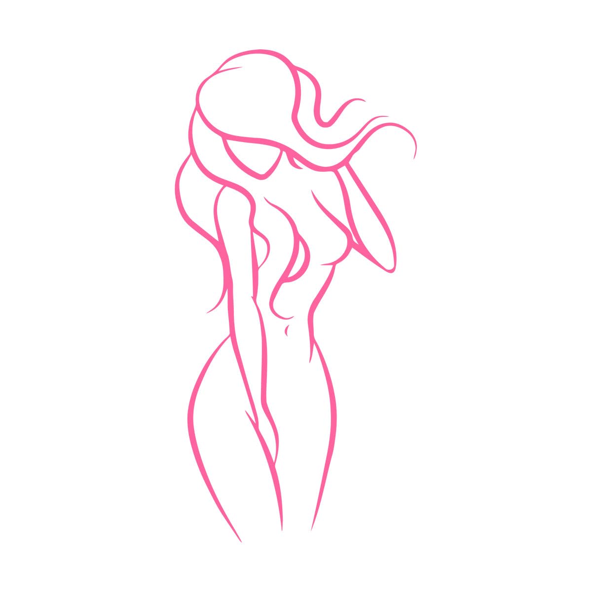 Vinyl Wall Decal Beautiful Sexy Woman Wall Art Stickers Home Decor Washroom Wall Decoration Private Space Vinyl Sticker Small - 28x56cm