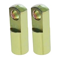 Vista 1 de Jutagoss 2pcs cilindro de aire Rod, extremo de horquilla 2.441 in longitud M12x1.25 rosca hembra Y conector
