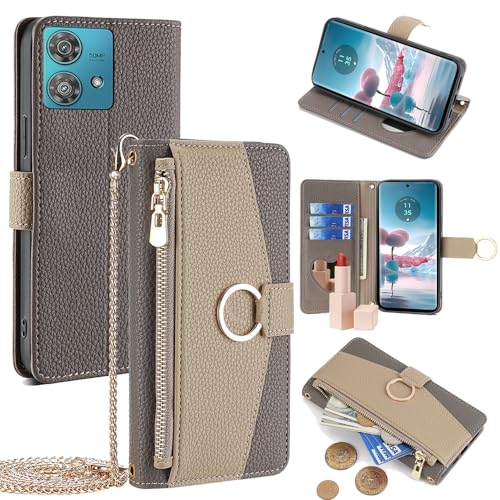 Sac à main magnétique Motorola Edge 50 Ultra pour sorties et voyages gris