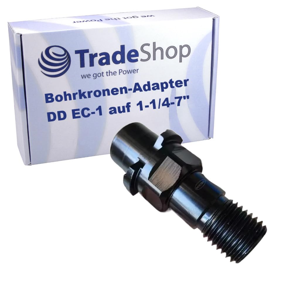 Trade-Shop Adaptateur de couronne de forage DD EC-1 vers couronne de forage diamantée de 1-1/4-7" compatible avec Hilti DD-30, DD 30-W, DD30