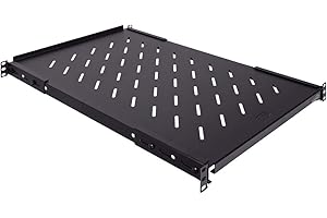 NavePoint Adjustable Vented Four-Post Rack Shelf