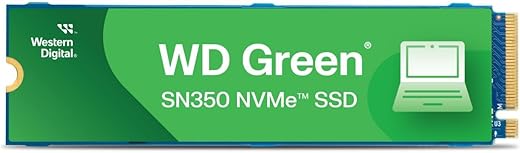 Western Digital WD Green SN350 NVMe 240GB, Upto 2400MB/s, 3 Y Warranty, PCIe Gen 3 NVMe M.2 (2280), Internal Solid State Drive (SSD) (WDS240G2G0C)