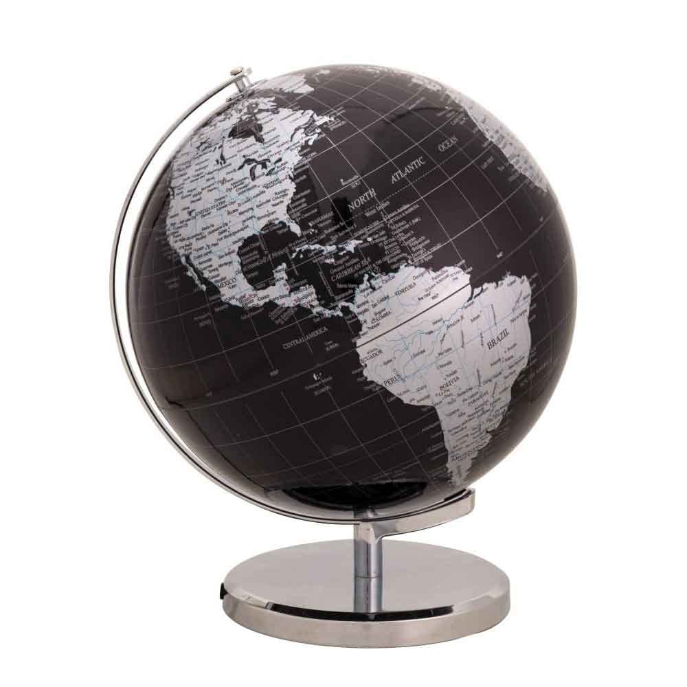 Brandani - 53467 - Lampada MAPPAMONDO Nero E Argento