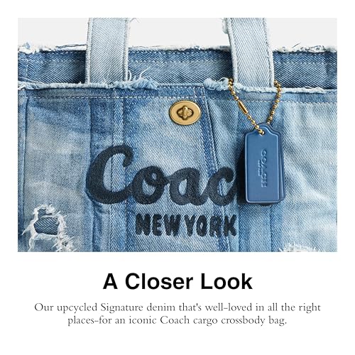 Image of Coach Cargo Tote 26 in Upcycled Denim