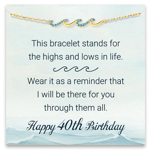 Image of STORYJEWELLERY Birthday Gifts for Women, Wave Bracelet for Women