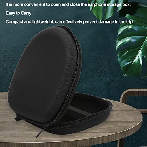 Image of Headphone Case Hard EVA Shell Headset Protective Box Multifunctional Headphone Container Portable Carrying Case Storage Box for On-Ear Headset(Black)