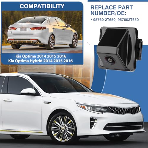 Image of 95760-2T650 Backup Camera Rear View Camera Fit for Kia Optima Hybrid 2014 2015 2016 Parking Park Assist Camera Replaces #957602T650