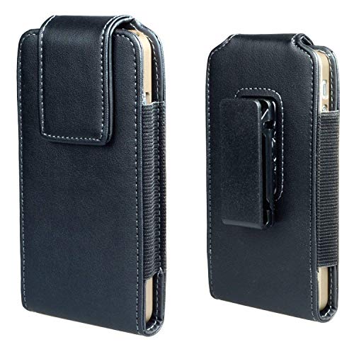 Étui ceinture iPhone 6S anti-chute en cuir noir Gcepls