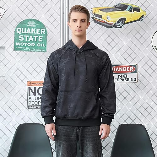 Mens Fashion Hoodies Pullover Drawstring Hooded Long Sleeve Sweatshirt with Pocket2