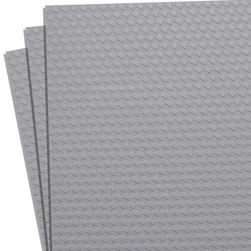 HOLSTEX Thermoform Sheet - (Basketweave Texture) - (.125 Thickness) - (12in x 12in Sheet) - (Battleship Gray) - (3 Sheets) - for Holster Making, DIY Cosplay, Airsoft Armor