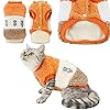 Komate Katzen Kleidung hundekleidung hundemantel für kleine Hunde Fleece Katzenbekleidung Winter Warme Mantel Haustier Jacke Weste Katzenkleidung Kostüm Sphynx Devon Katze Chihuahua (M, Orange)