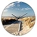 Produktbild ARTLAND Wanduhr ohne Tickgeräusche Glas Quarzuhr Ø 30 cm Rund Lautlos Nordseestrand Langeoog