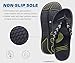 KuaiLu Womens Orthopedic Flip Flops Athletic Thick Cushion Recovery Thong Sandals Summer Slip On Memory Foam Ladies Sport Walking Sandles Comfort Plantar Fasciitis Arch Support Beach Black Size 10