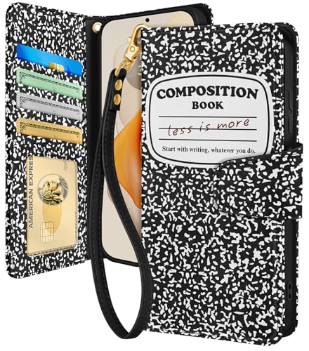 Toycamp for Moto G Stylus 5G 2024 Wallet Case with Wrist Strap - Leather Flip Folio Case with RFID Blocking 4 Card Holder for Motorola G Stylus 5G 2024 Cute Aesthetic for Women Ladies, Notebook