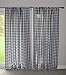 lovemyfabric Gingham/Checkered 100% Polyester Curtain Window Treatment/Decor Panel-Black and White (2, 56