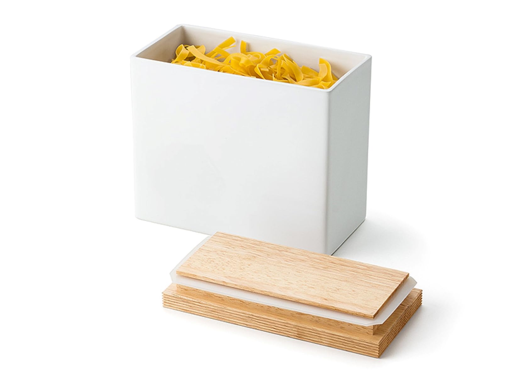 Continenta Barattolo Quadrato In Legno 800 Ml – Perfetto Per La Casa, Marrone Naturale (10x10x12,5 Cm) - 3