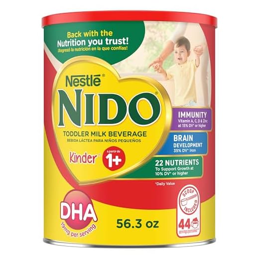 NIDO Kinder 1+ Toddler Powdered Milk – 56.4 Oz (3.52 LB)