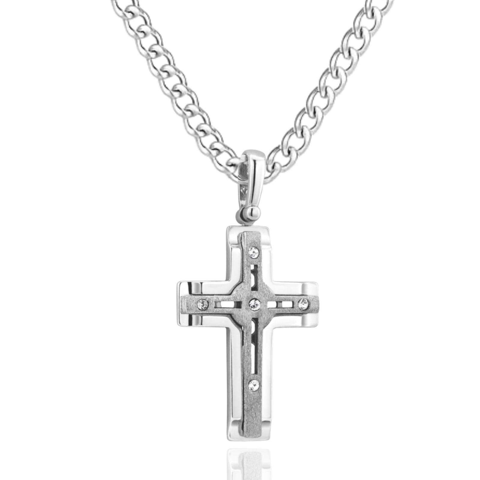 Ciondolo a croce ortodossa in argento sterling 925 dorato 24K