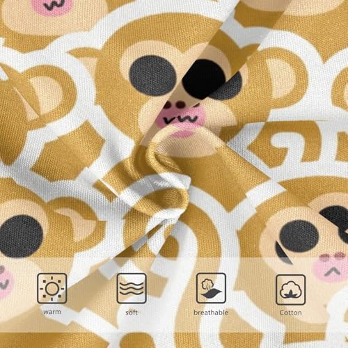 visesunny Boys Potty Training Underwear Cute Yellow Monkey Design Breathe Cotton Briefs Size 2T-8Y for Toddler4