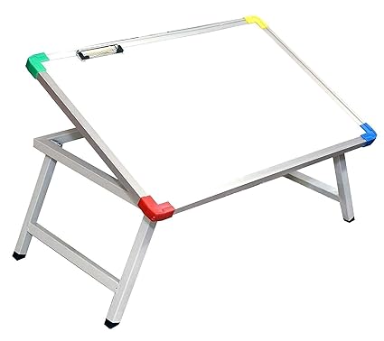 MERACUT Multipurpose Writing Study Table Adjustable Whiteboard Table for Kids Foldable Laptop Desk Bed Tray for Home