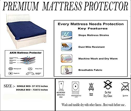 Image of AKIN Premium Waterproof and Dustproof Double Mattress Protector Brown (72X72 Inch)