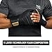 Hayabusa T3 Boxing Gloves for Men and Women Wrist and Knuckle Protection, Dual-X Hook and Loop Closure, Splinted Wrist Support, 5 Layer Foam Knuckle Padding - Black/Gold, 12 oz
