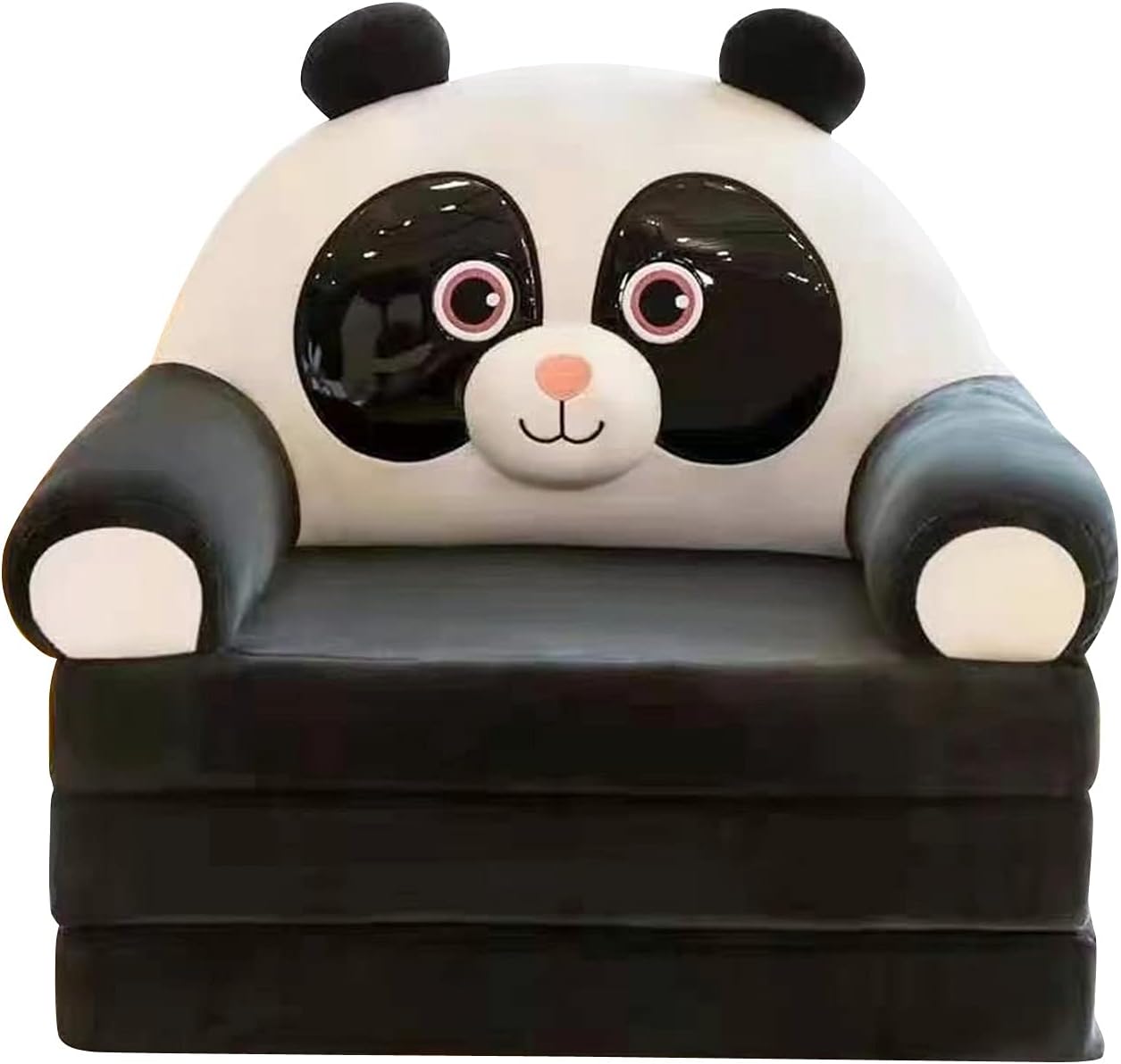 juda 1 Pies Kids Sofa Gift for 1-6 Year Old Kids Foldable Children Sofa for Birthday Festival Gifts Cute Plush Seat Fat Doll Cute Animal Stuffed Soft Chairs For kids (Panda)