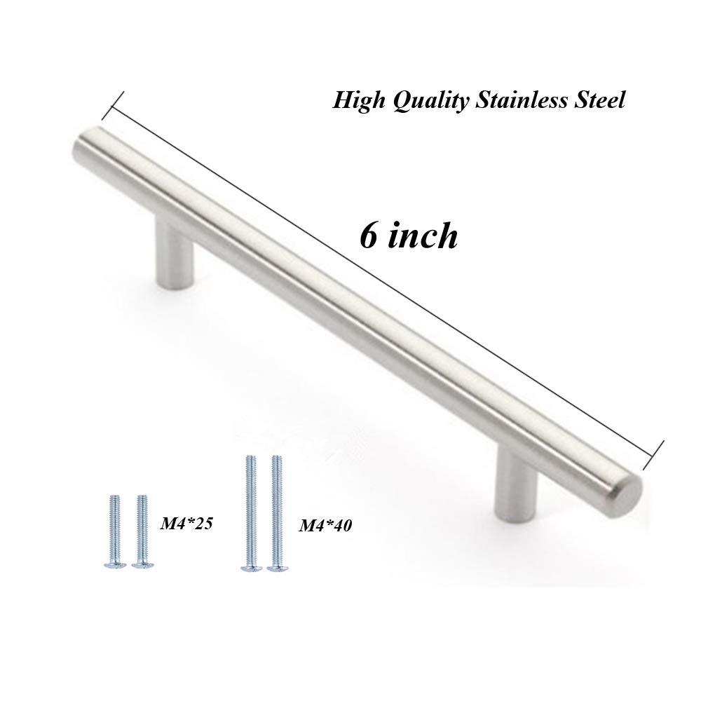 30 sztuk uchwytów do szafek kuchennych ze stali nierdzewnej 12 mm (długość całkowita 15 cm, środki otworów 9,7 cm)