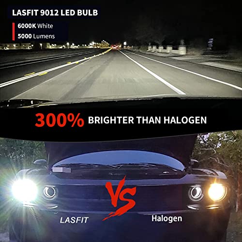 Lasfit 9012 Hir2 Led Light Bulbs, Super Bright 6000K 360 Adjustable Plug&Play, Pack Of 2 #TOP1