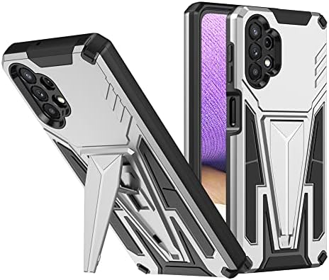 Galaxy A32 5G Case, Protective Shockproof with Kickstand Feature Case for Samsung Galaxy A32 5G, Silver