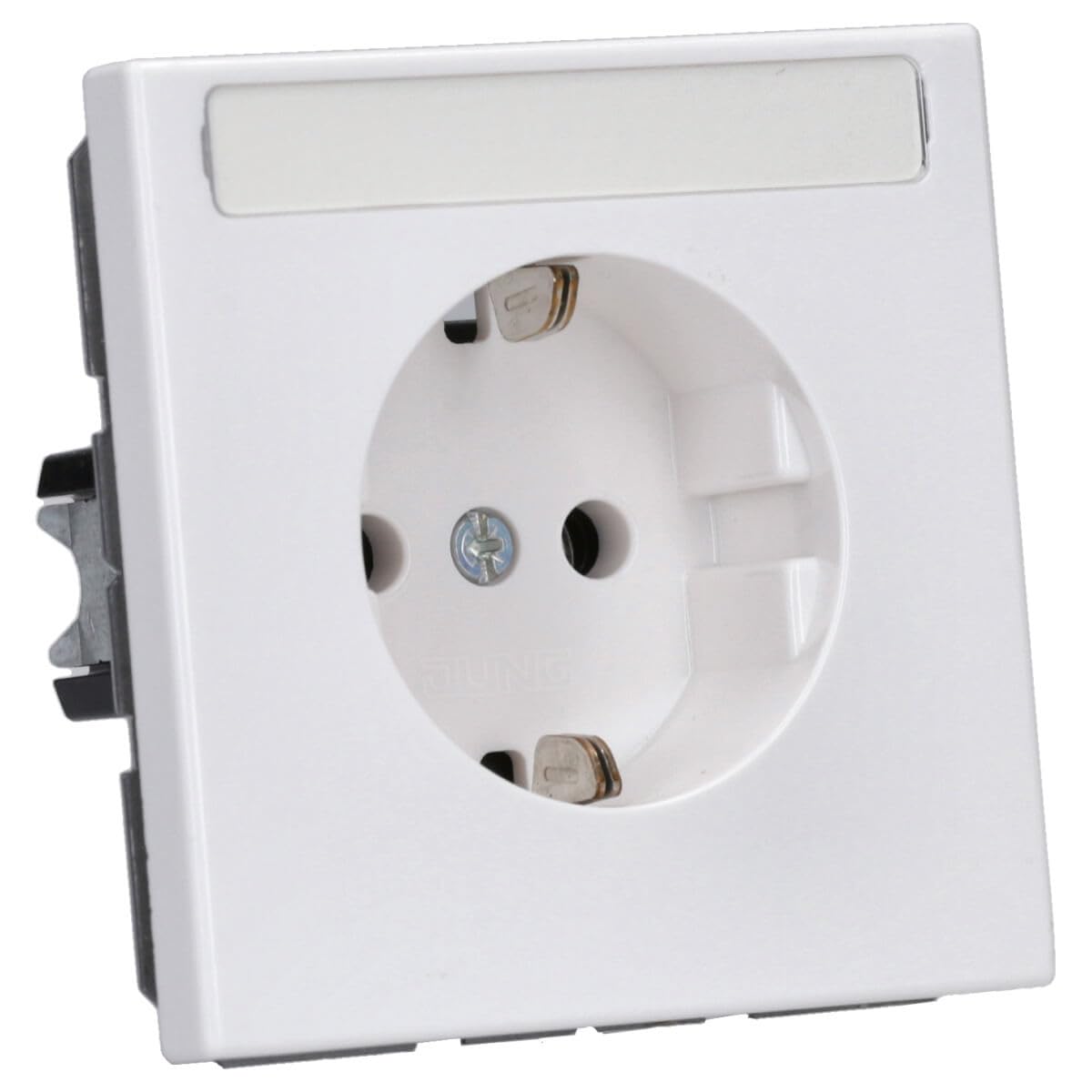 Jung 1520 NA WW akcesoria zasilanie gniazdko Schuko 16 A 250 V z polem do pisania 9 x 58 mm seria LS biel alpejska