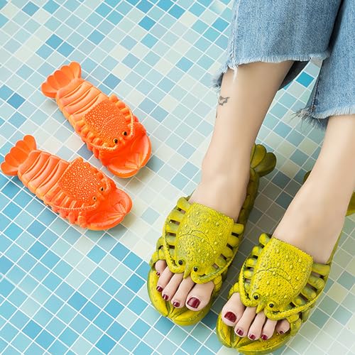 Image of JOYEAR Lobster Flip Flops - Slipper & Slide Pool Beach Shower Shoes in Deep Red