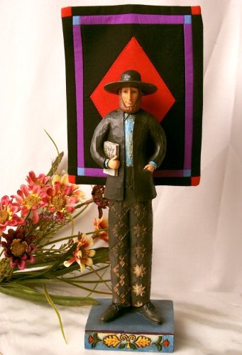 Jim Shore Amish Man with Quilt
