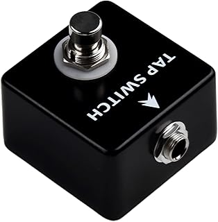 KHIrHive For MOSKY Tap Tempo Switch Pedal For Guitar Effects Full Metal Momentary Footswitch 1/4 Inch Output Compatible With Delay Loop Pedals Compact Lightweight Sturdy Portable Construction Precise