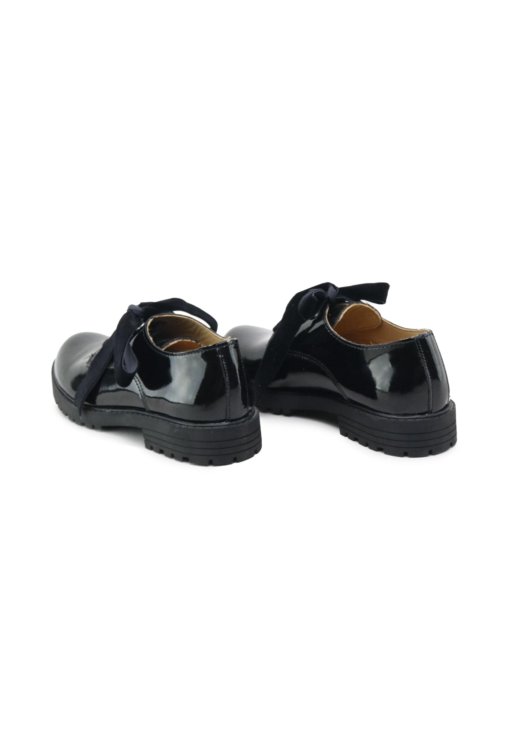 Eli Zapatos Blucher Colegiales Charol Negro Tankee 1957